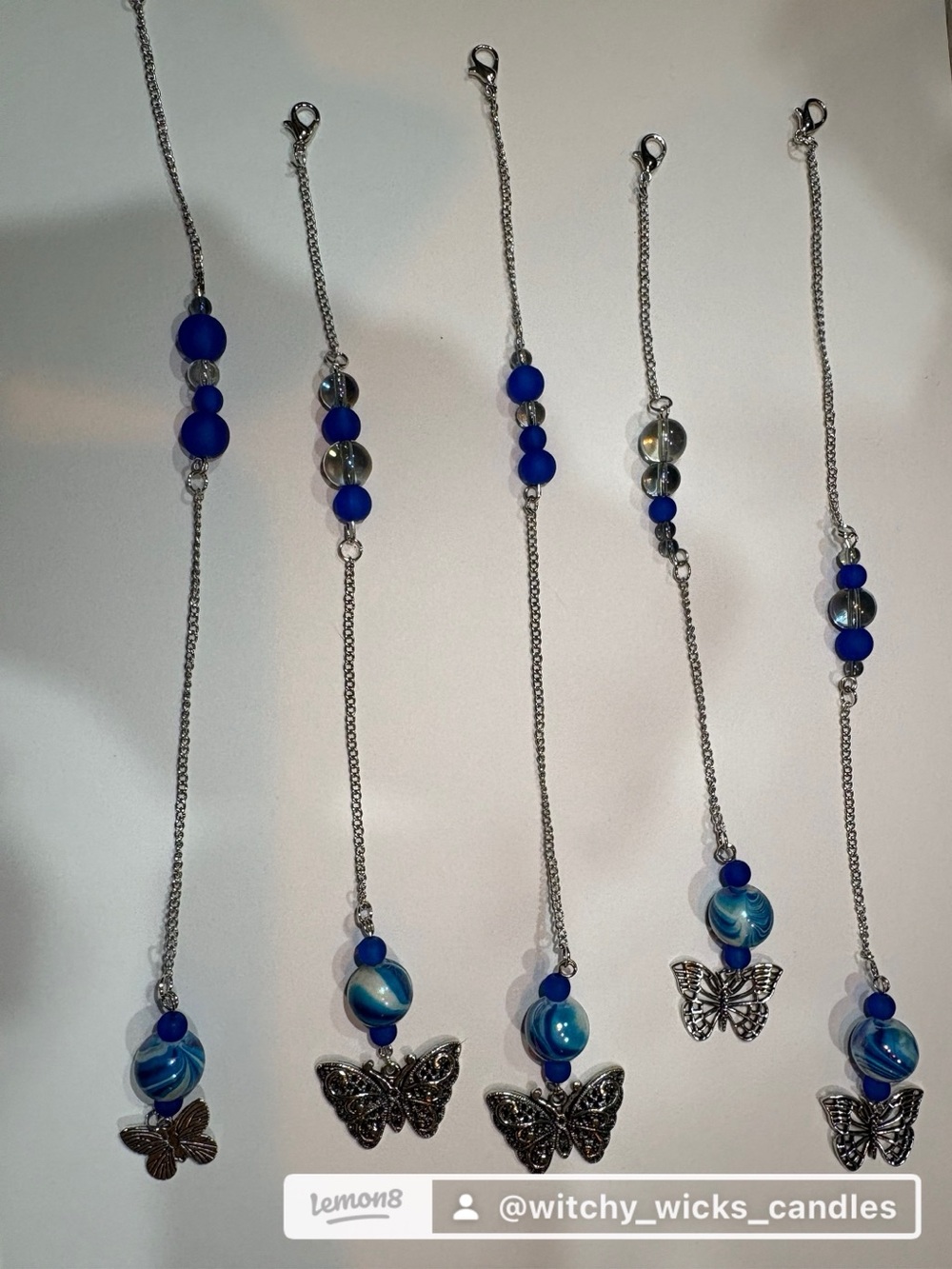 Blue Bead Butterfly Jewelry Accent (5) for $30